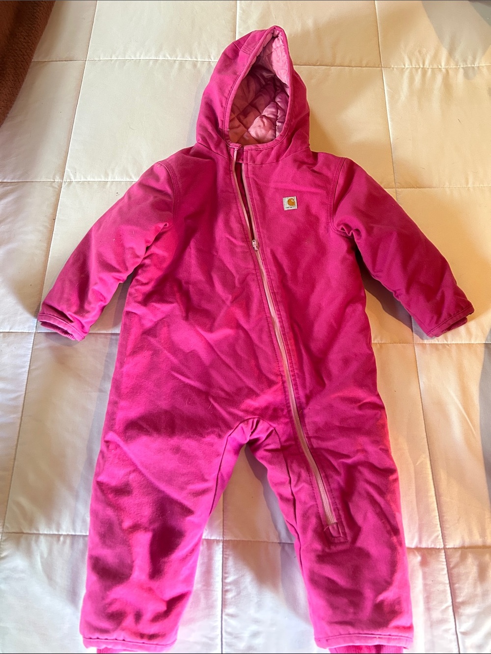 Carhartt Hot Pink Infant Hooded One-Piece Snowsuit